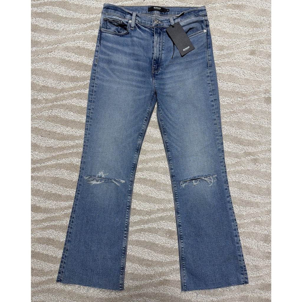 New ! Hudson Barbara High Waist Flare Bootcut Cropped Jeans Size 28