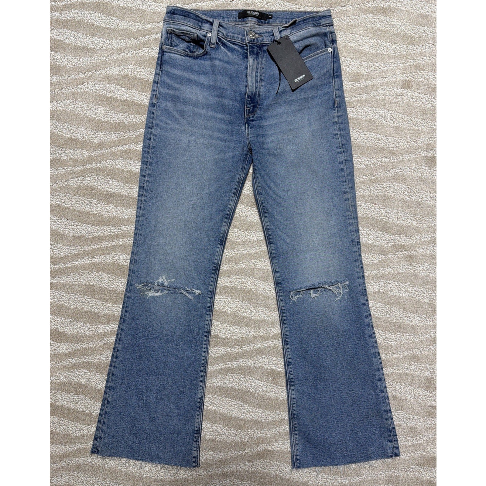 New ! Hudson Barbara High Waist Flare Bootcut Cropped Jeans Size 28