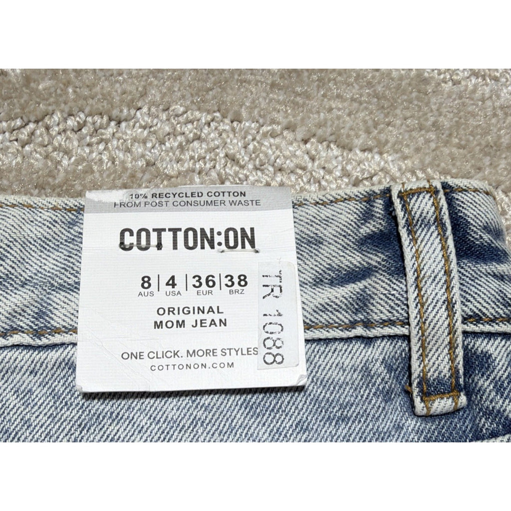 Cotton On Original Mom Jeans Womens Size 4 29x31 Cotton Denim High Waisted NWT