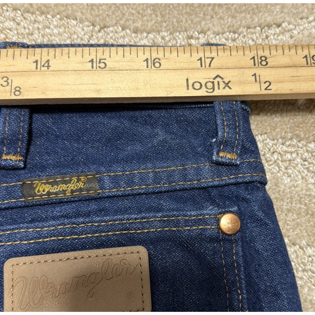 Vintage Wrangler Jeans Mens 36x36 Dark Wash Straight Leg Western Cowboy USA Made