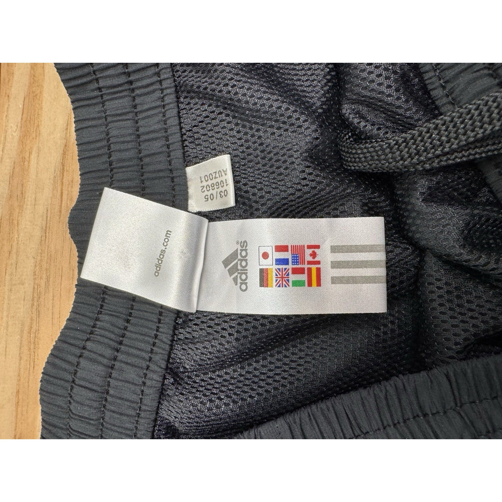 Adidas Y2K Baggy Track Pants Black Blue Striped Soccer Casual Men’s Size XL