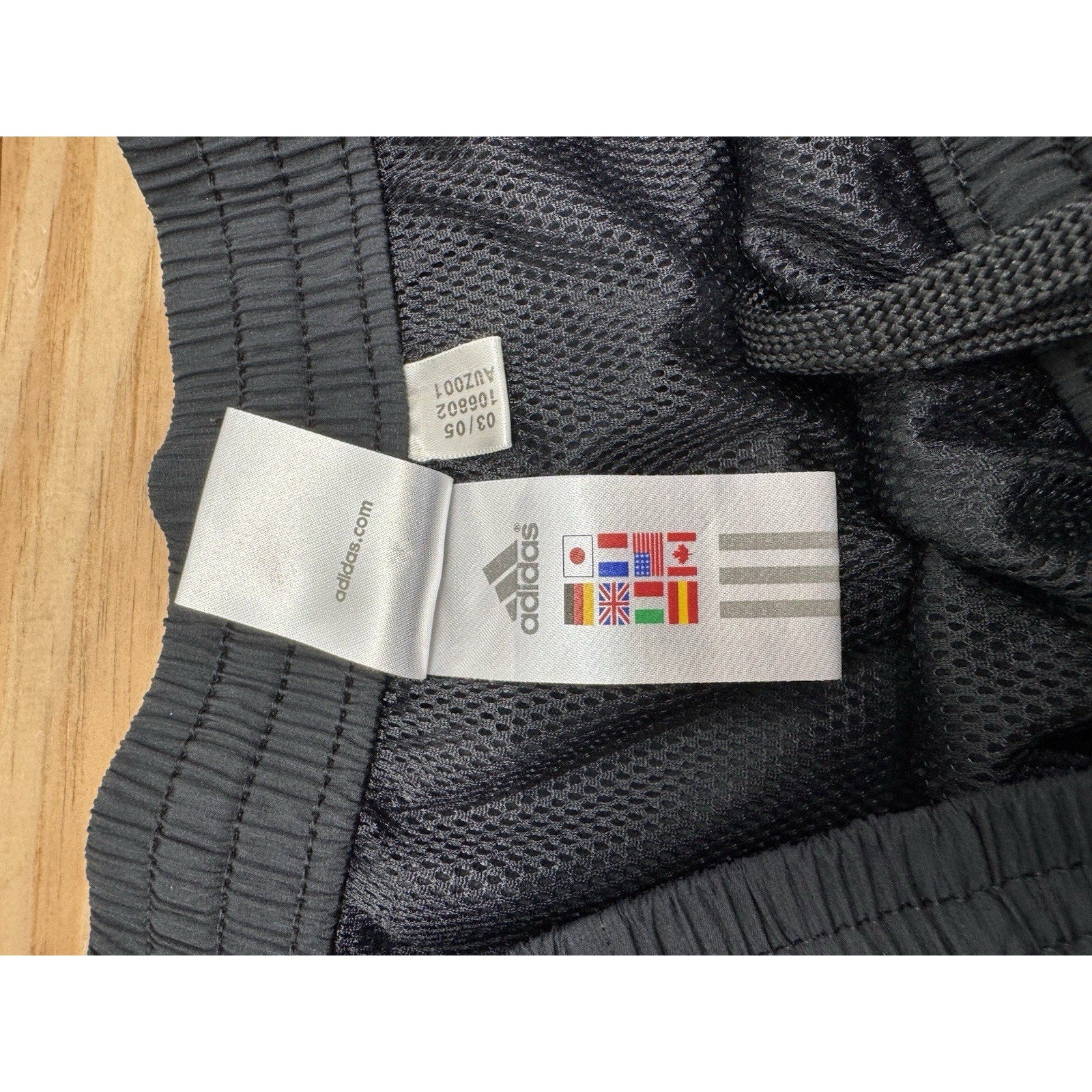 Adidas Y2K Baggy Track Pants Black Blue Striped Soccer Casual Men’s Size XL