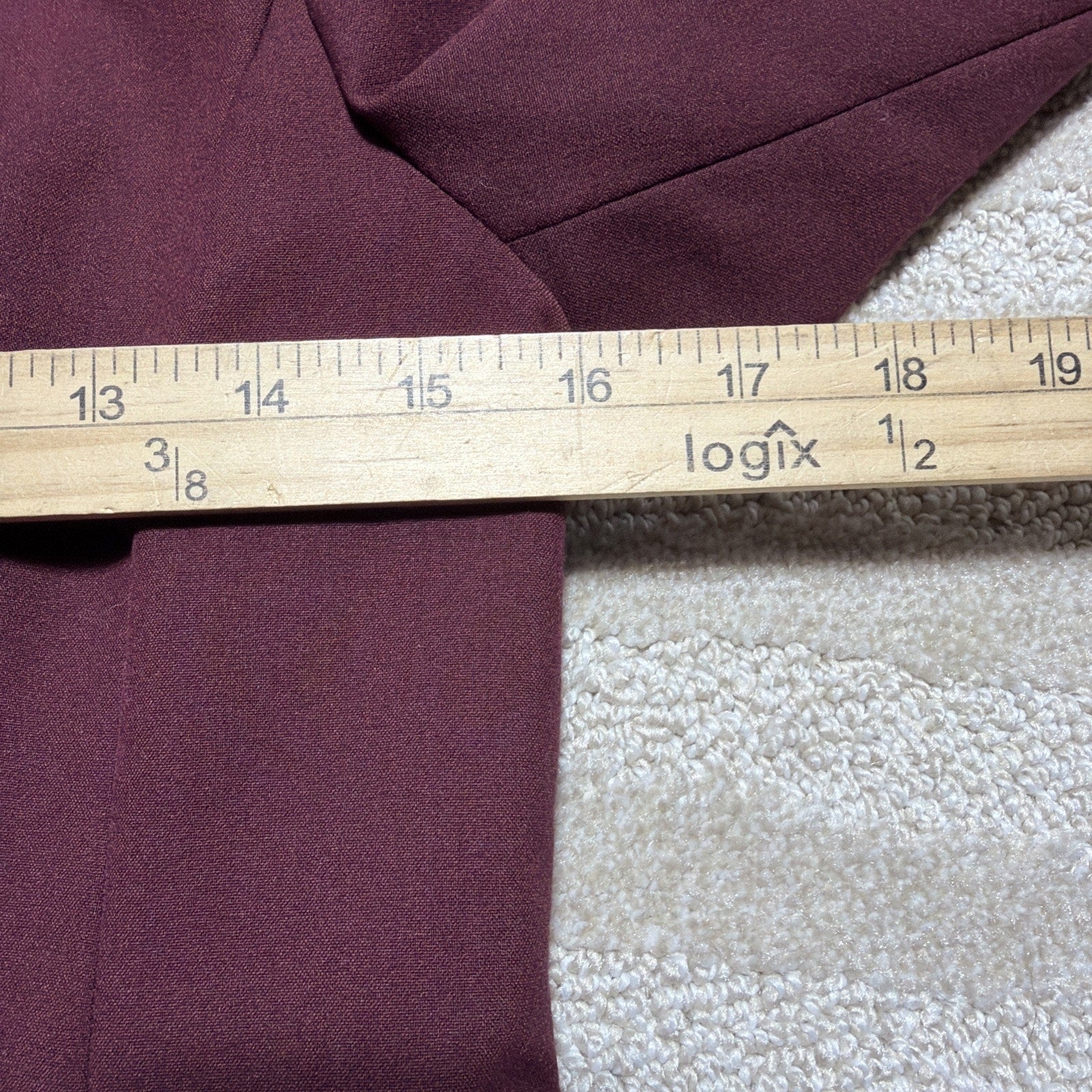 New Worthington ladies wine red suit separates blazer suit jacket size Petite S