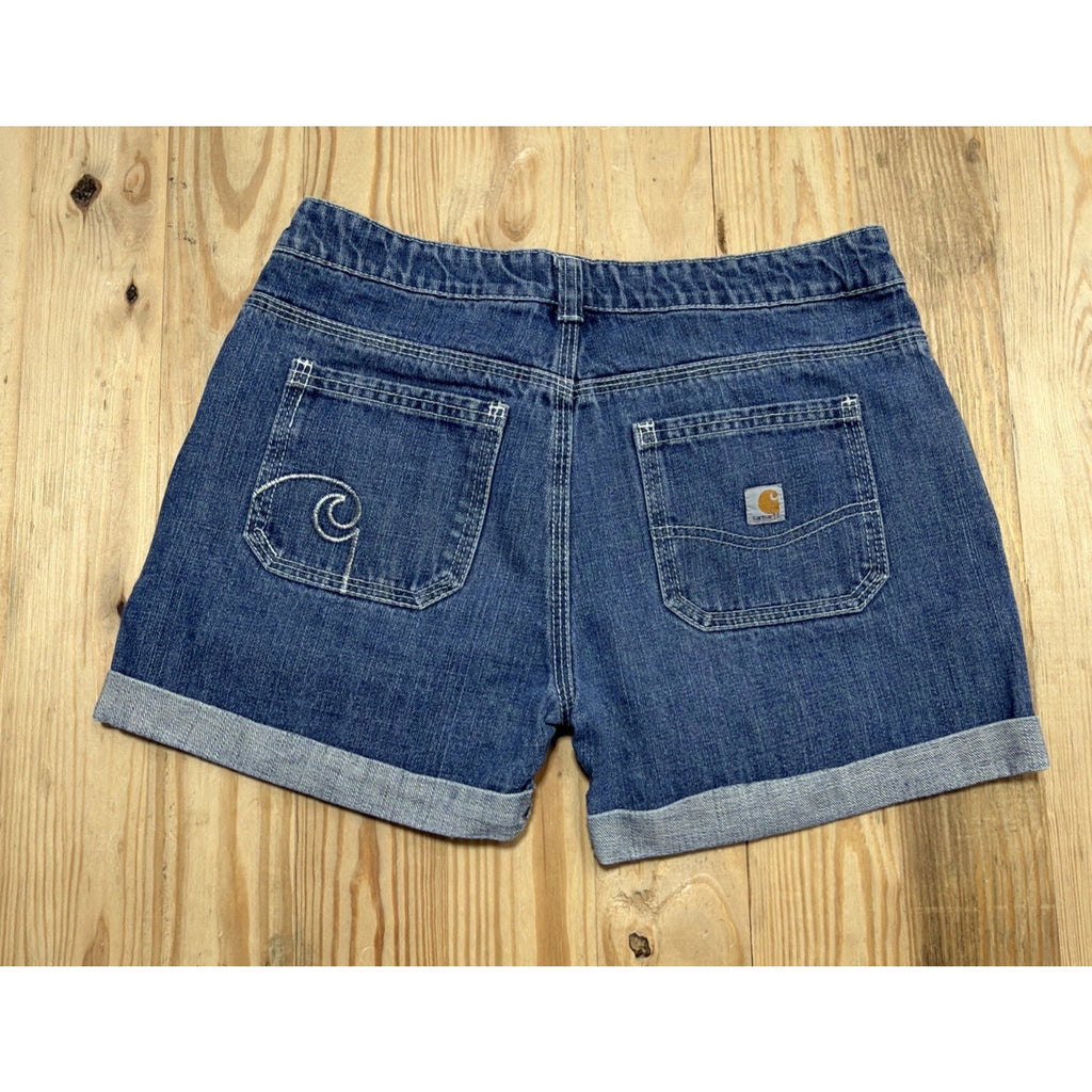 Carhartt Denim Short W27 Cotton Blue Strand Washed Stretch Denim