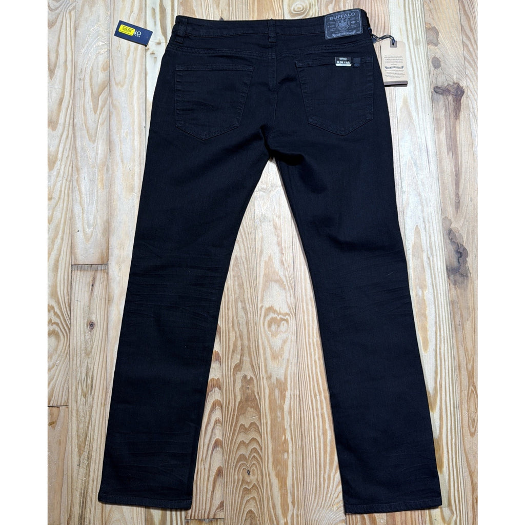 Buffalo David Bitton Men's Slim Ash Black Story Selvedge Denim Jeans 32x32 NWT