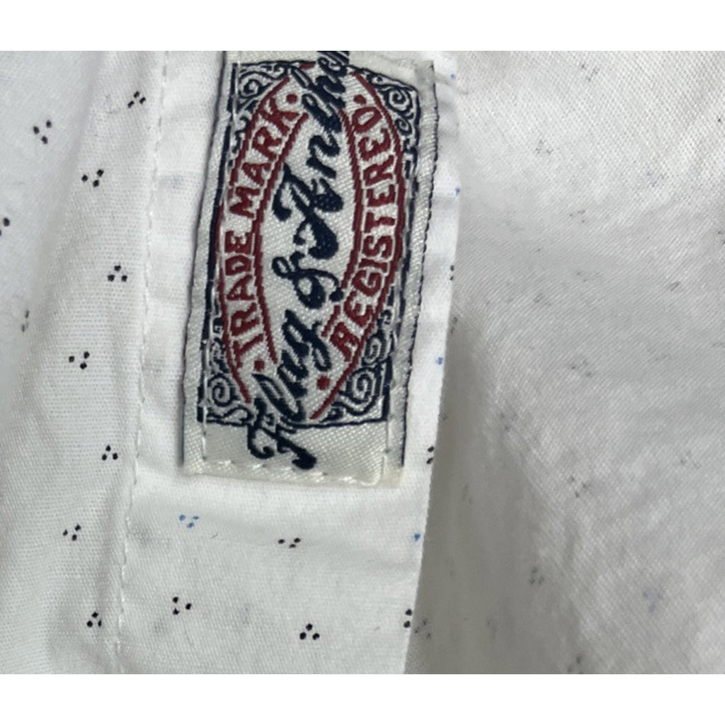 Flag and Anthem White Shark Short Sleeve Button Down Shirt - Size S