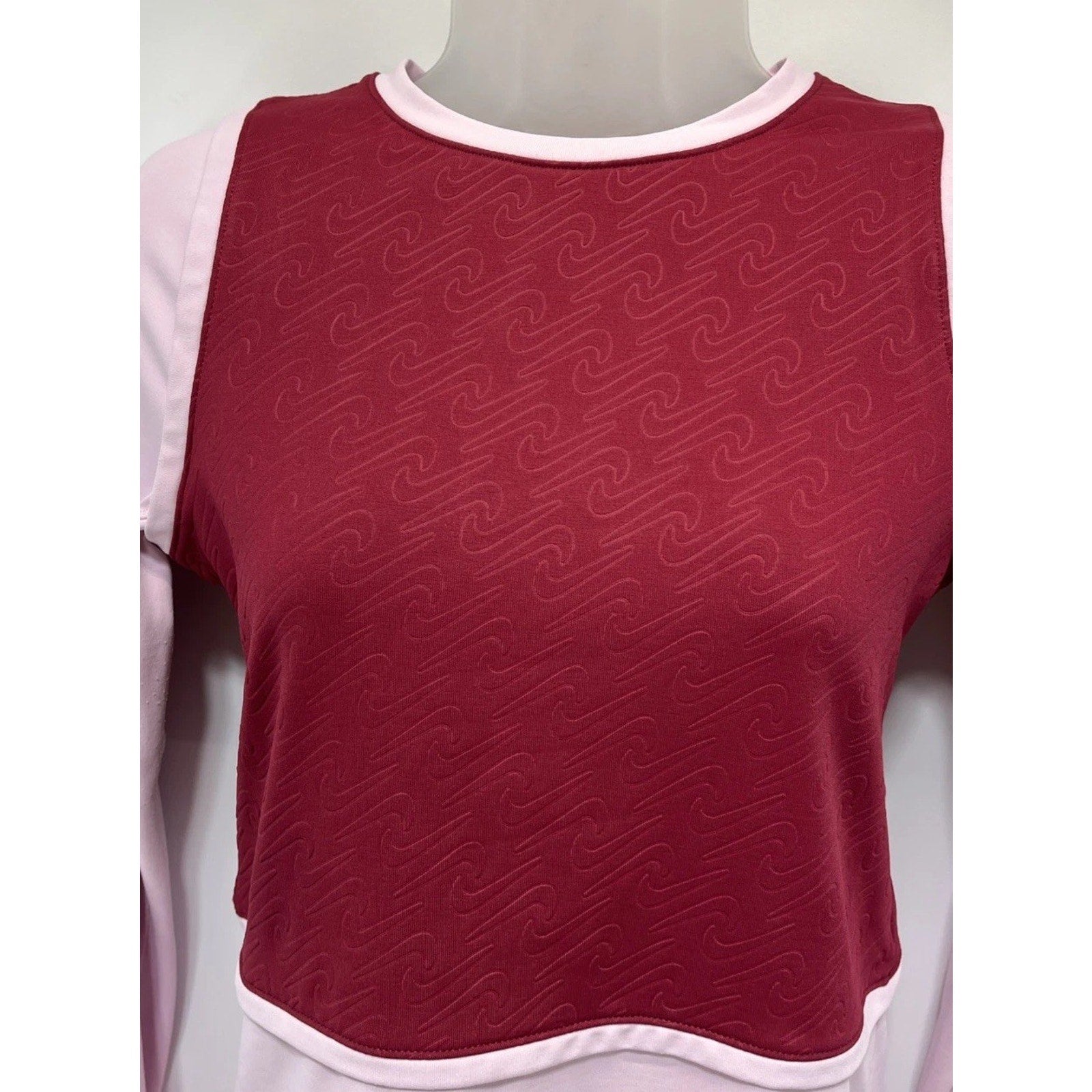 Nike Pro Girls Dri-Fit Training Top Long Sleeve Youth Size L Red Pink