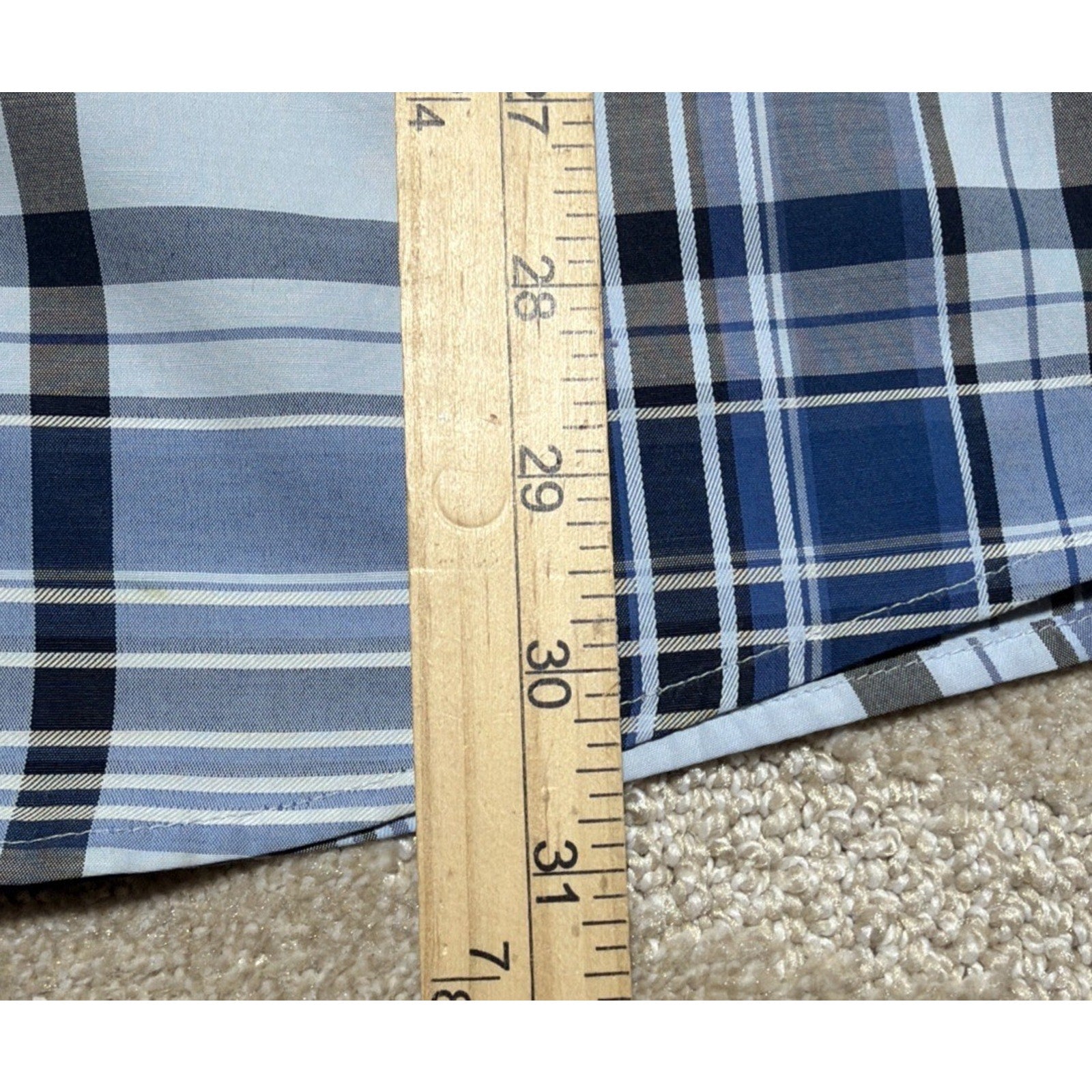 Eddie Bauer Travex Button Up Plaid Hiking Shirt Mens Large Tall Vented