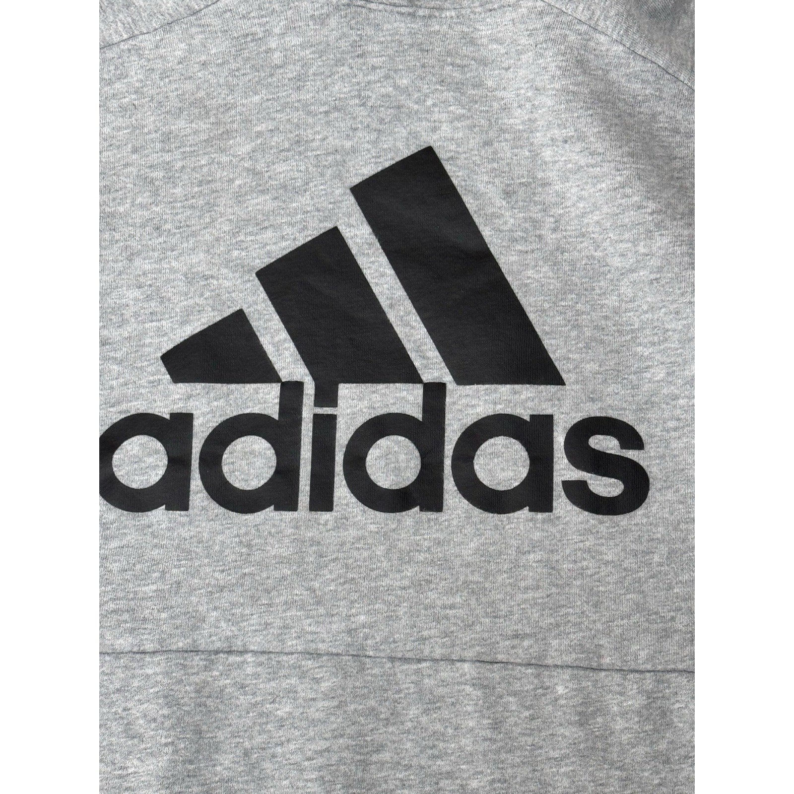 Adidas’s Youth Tech Fleece Grey Black Logo Hoodie Size X-Large 18/20 Pullover