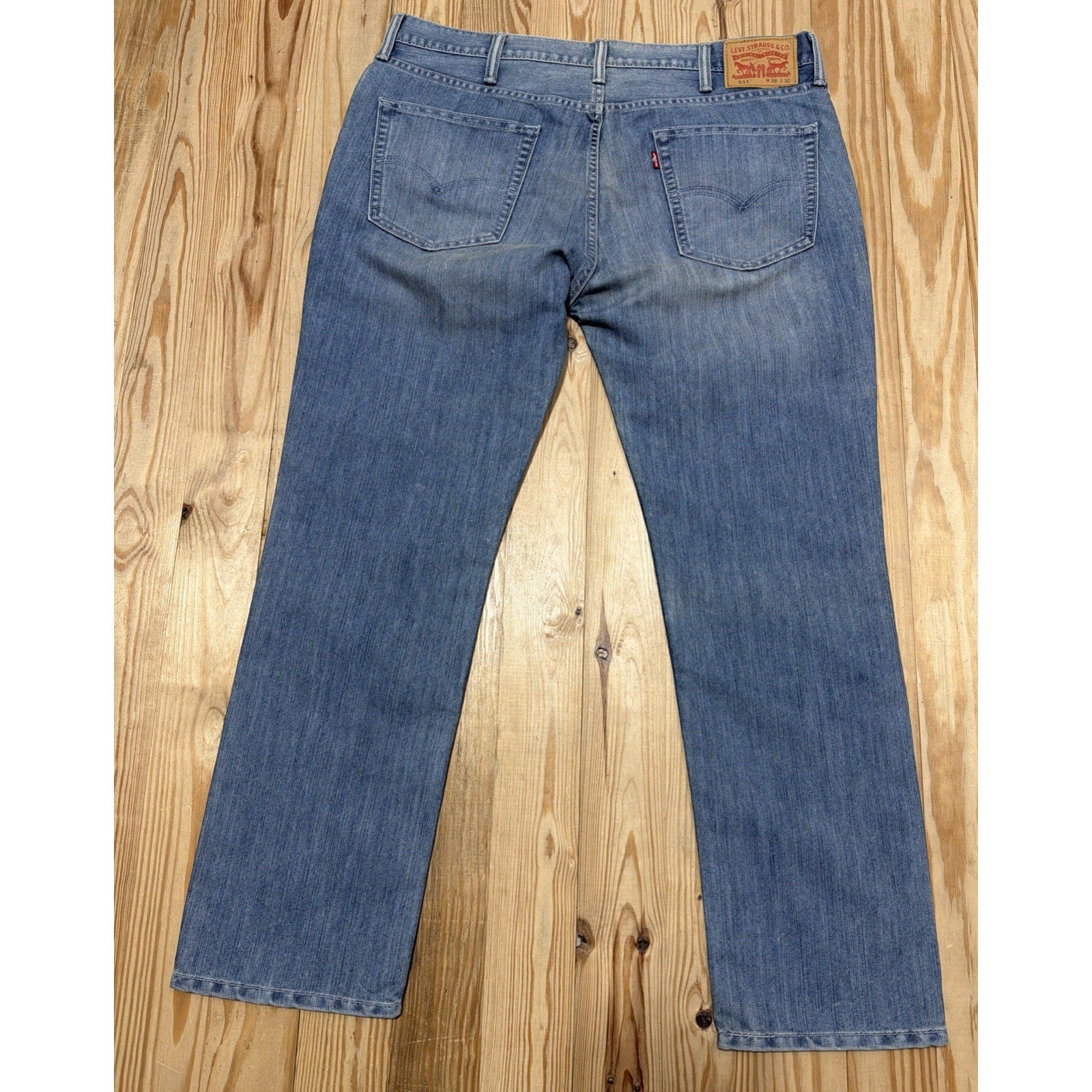 Levi's 511 Men's Jeans Size 38x30 Light Stone Wash Slim Fit Mid Rise