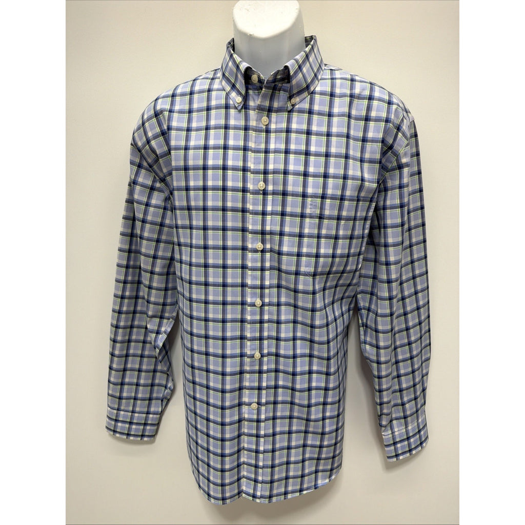 Lauren Ralph Lauren Black Label Men’s Plaid Stretch Button Up LS Shirt Size XL