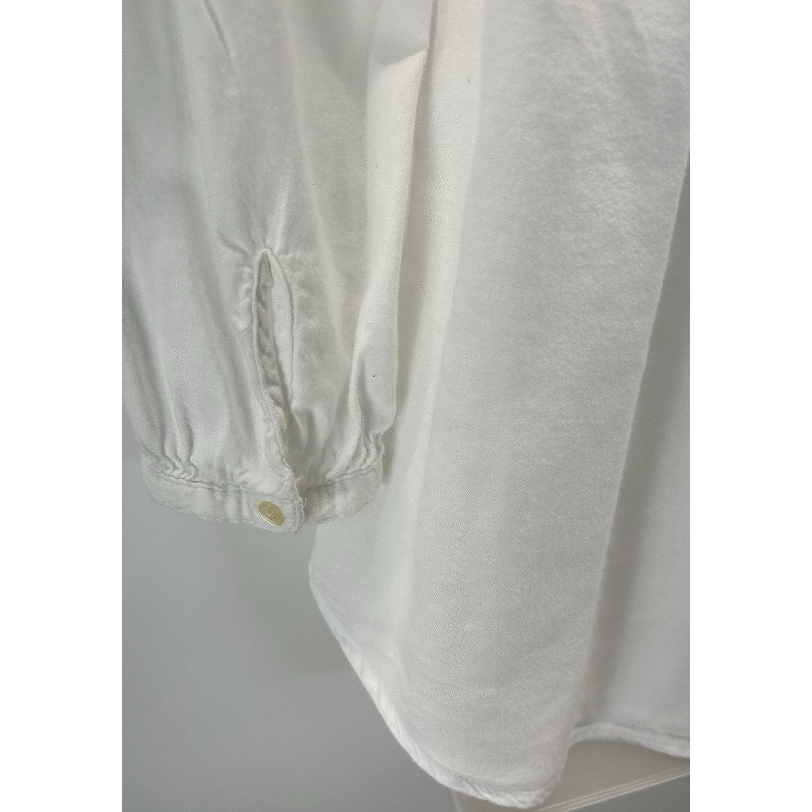 Old Navy Size Small Peasant Tunic Blouse White Boho Cottage core.