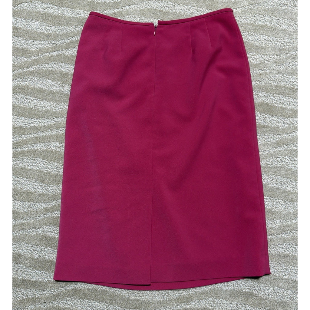 Le Suit Women's Pink Lined Knee Length Straight Pencil Skirt Size 8 Y2K