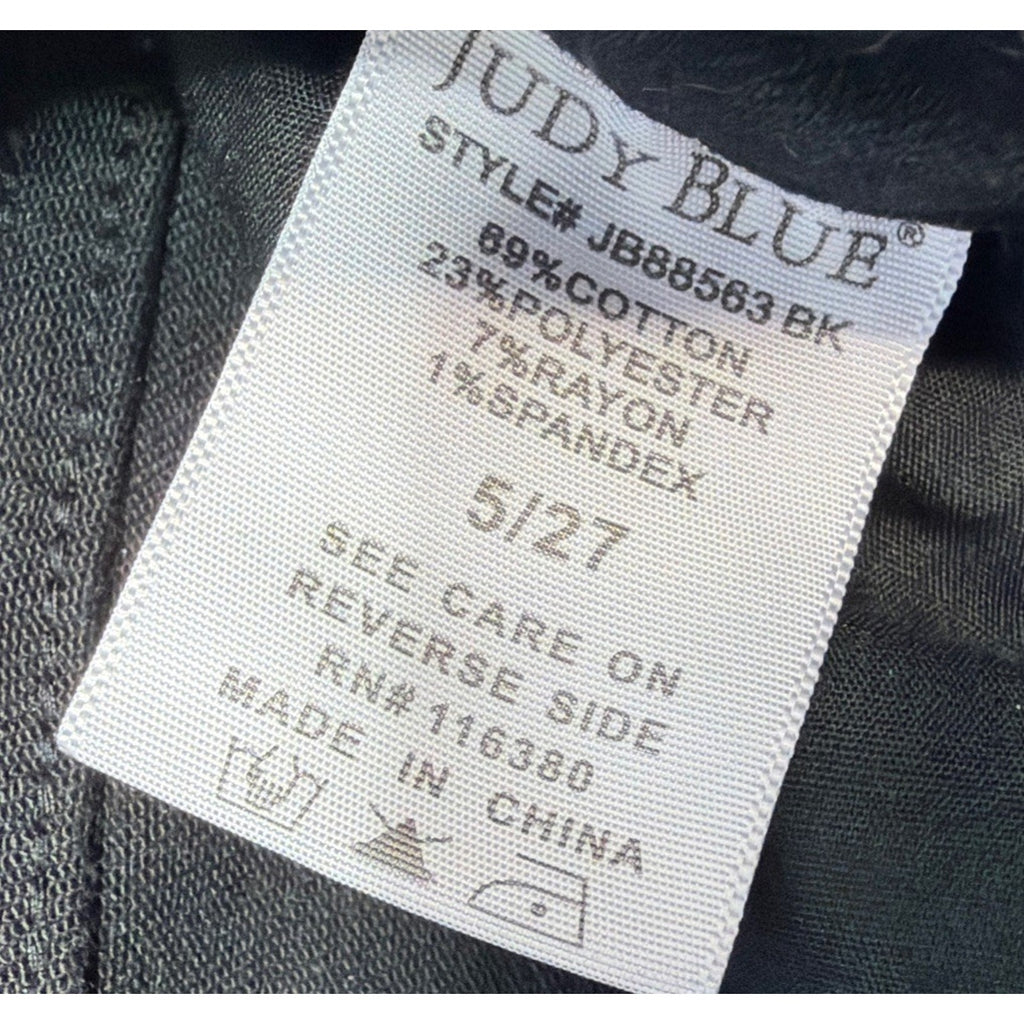 Judy Blue Dad Jeans Women’s 5/27 Black Cross Over High Rise