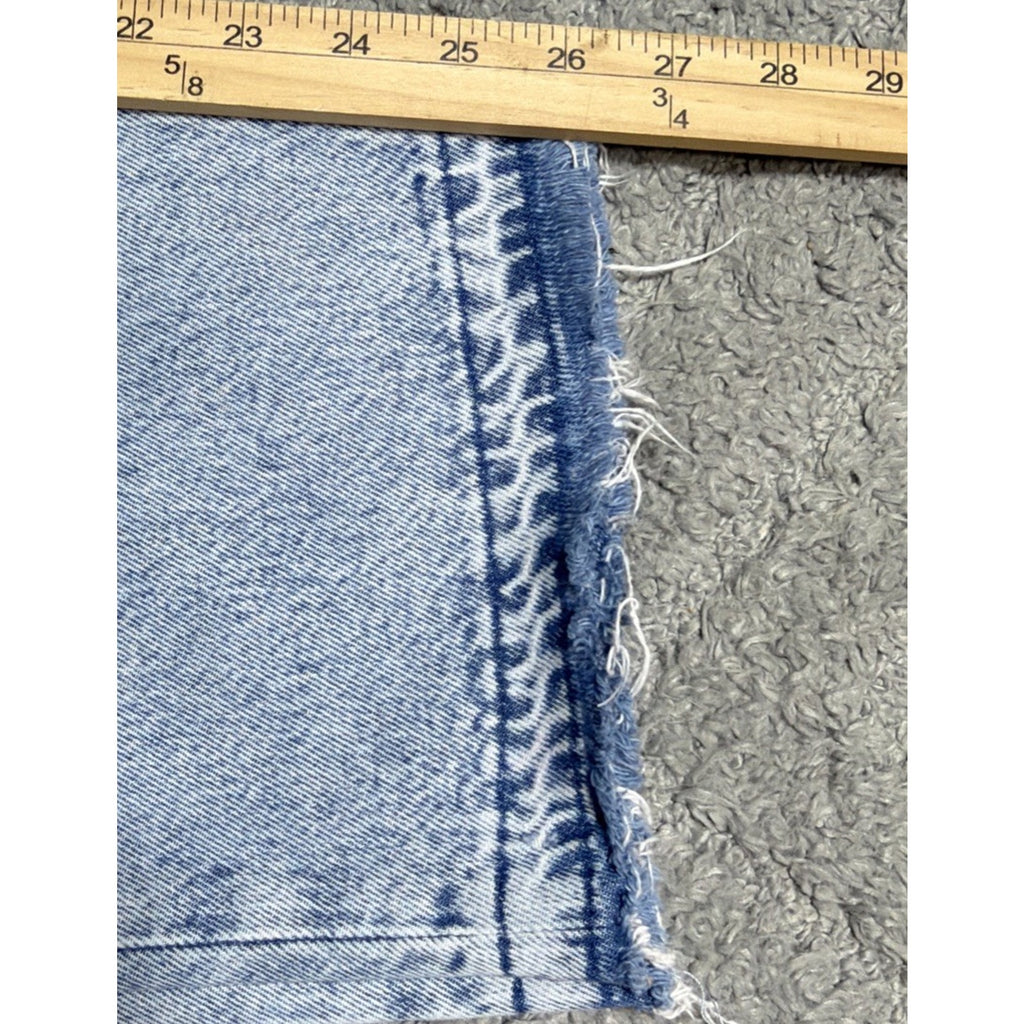 Levi’s Ribcage Straight Ankle 28 High Rise Distressed Light Wash Button Fly