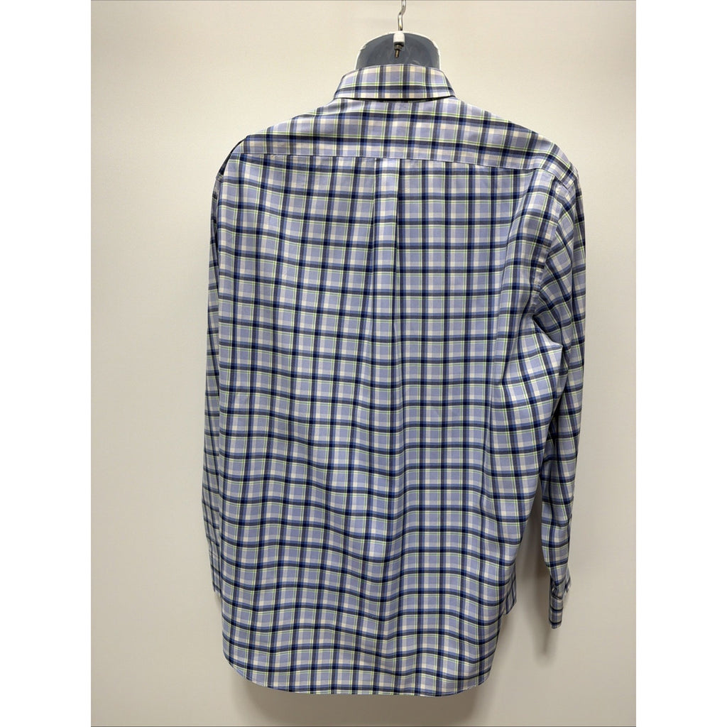 Lauren Ralph Lauren Black Label Men’s Plaid Stretch Button Up LS Shirt Size XL