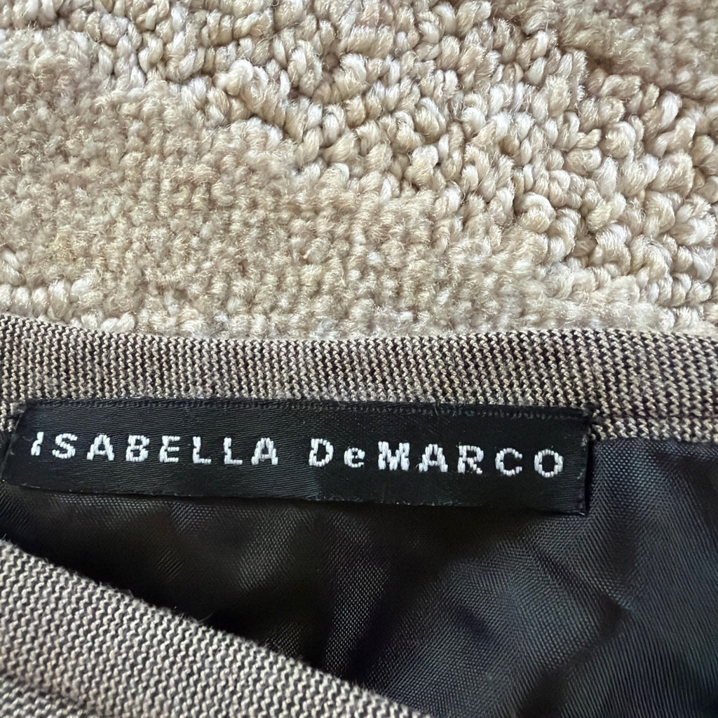 Isabella DeMarco Sz 2 Grey Peplum Skirt Jacket Suit 2pc Set