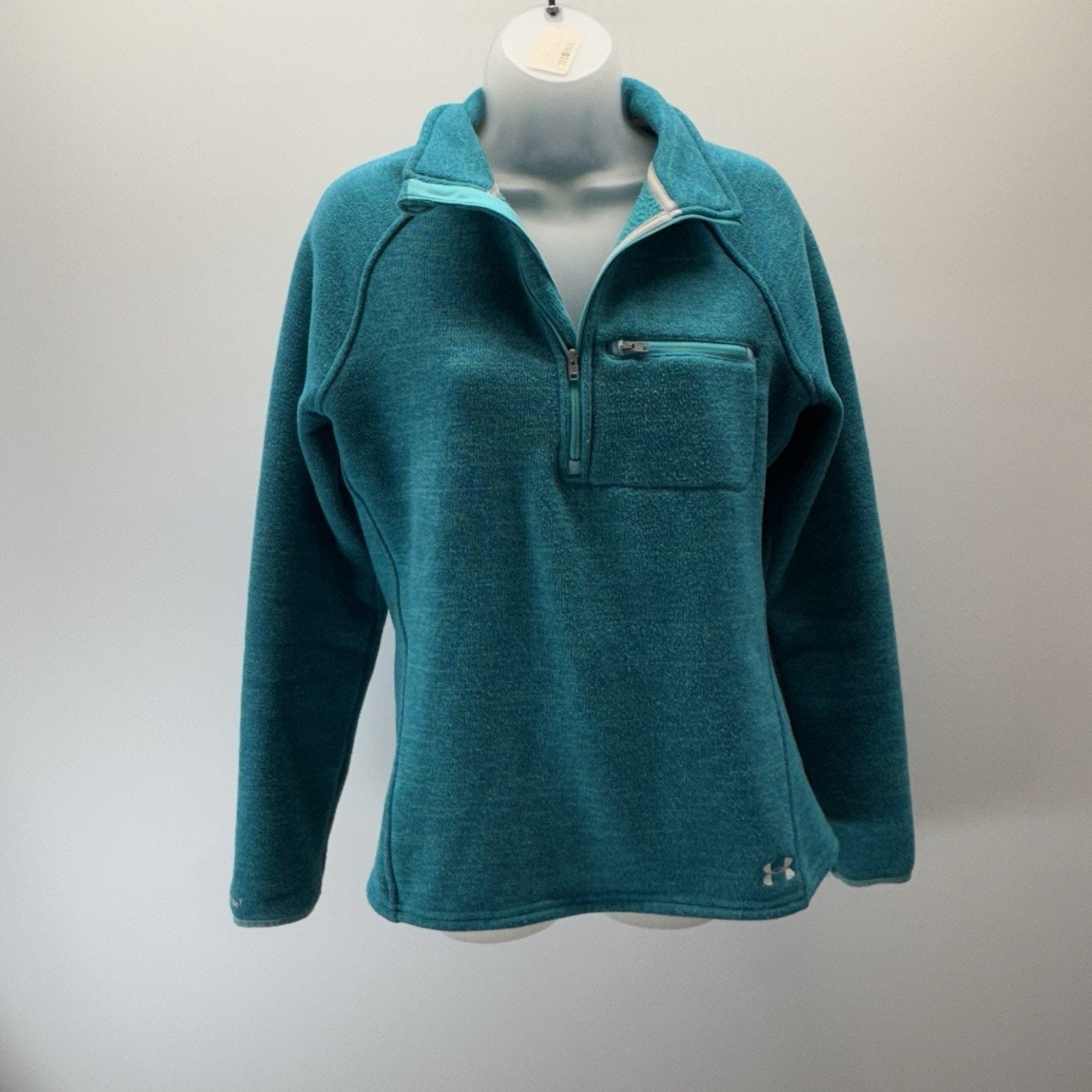 Under Armour Half Zip Sweater Green Gym Workout Women’s L