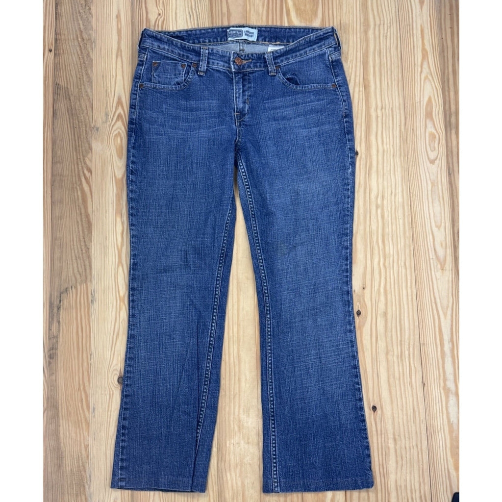 Signature by Levi Strauss and Co. Womens Low Rise Bootcut Jeans Size 8 Hemmed 26
