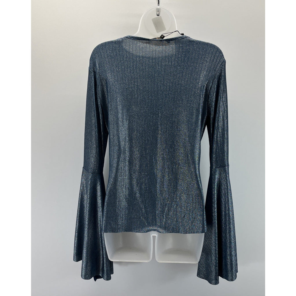 LUCKY AND BLESSED Shimmer Tunic Sz L Boho Flowy NWT