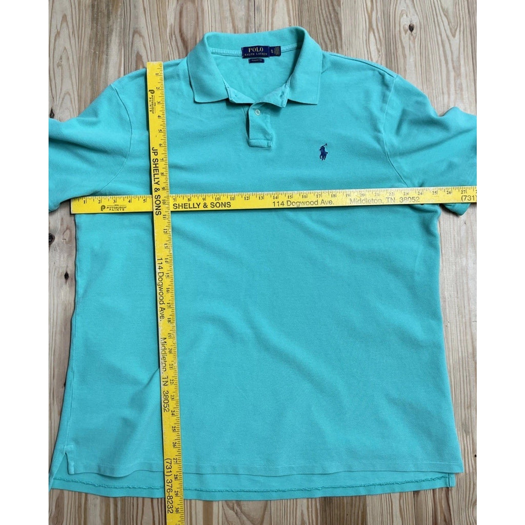 Polo Ralph Lauren Classic Fit Shirt Mens XL Mint Green Short Sleeve Polo Cotton