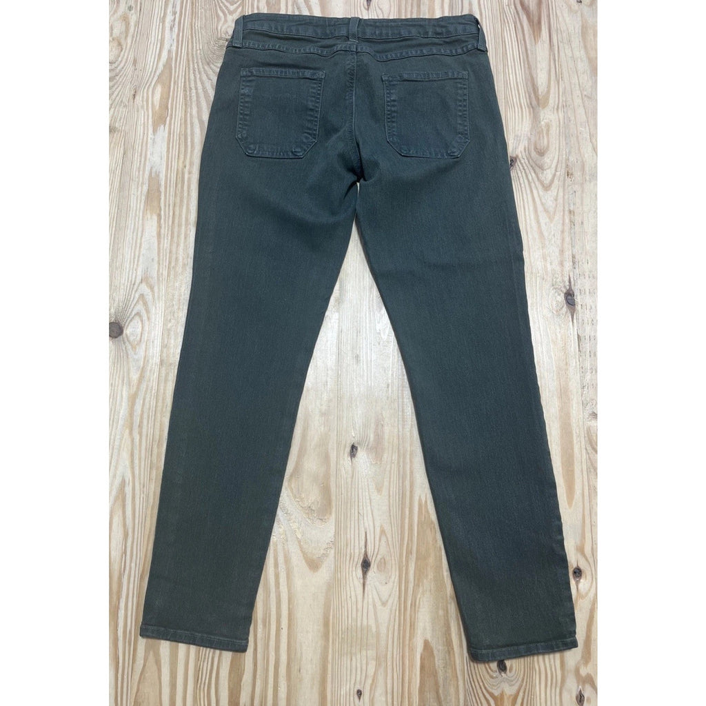 Just Black Denim Green Jeans Womens Size 29P Ankle Skinny Stretch Made In USA