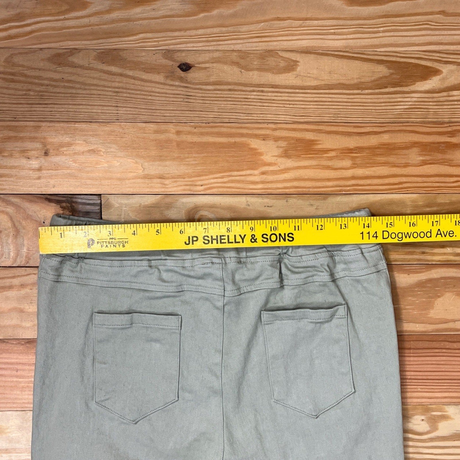 Umgee USA Elastic Waist Pants Skinny Leg Khaki Size XL