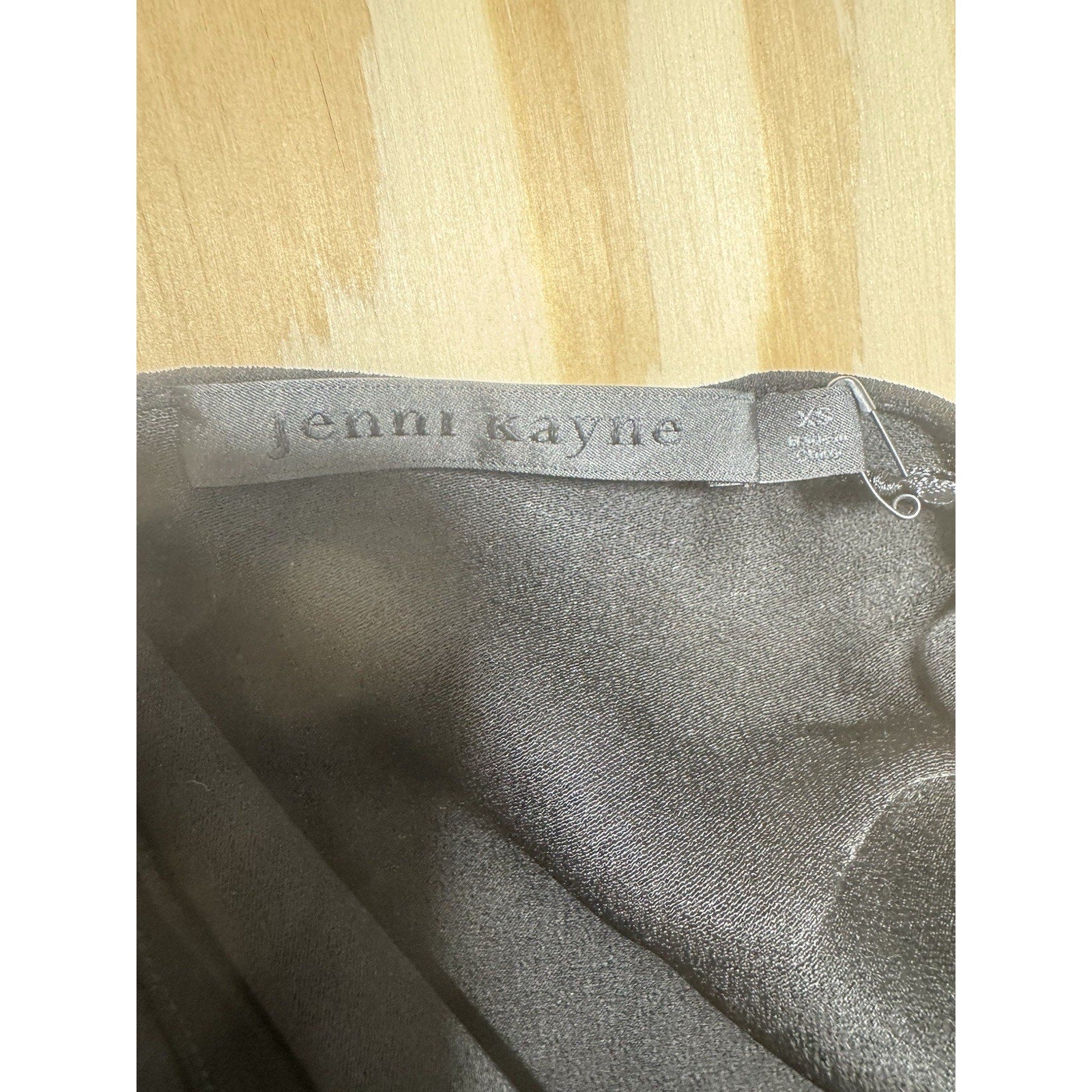 Jenni Kayne Black Wrap Midi Dress XS NWT Long Sleeve Tie Waist Minimalist Luxury
