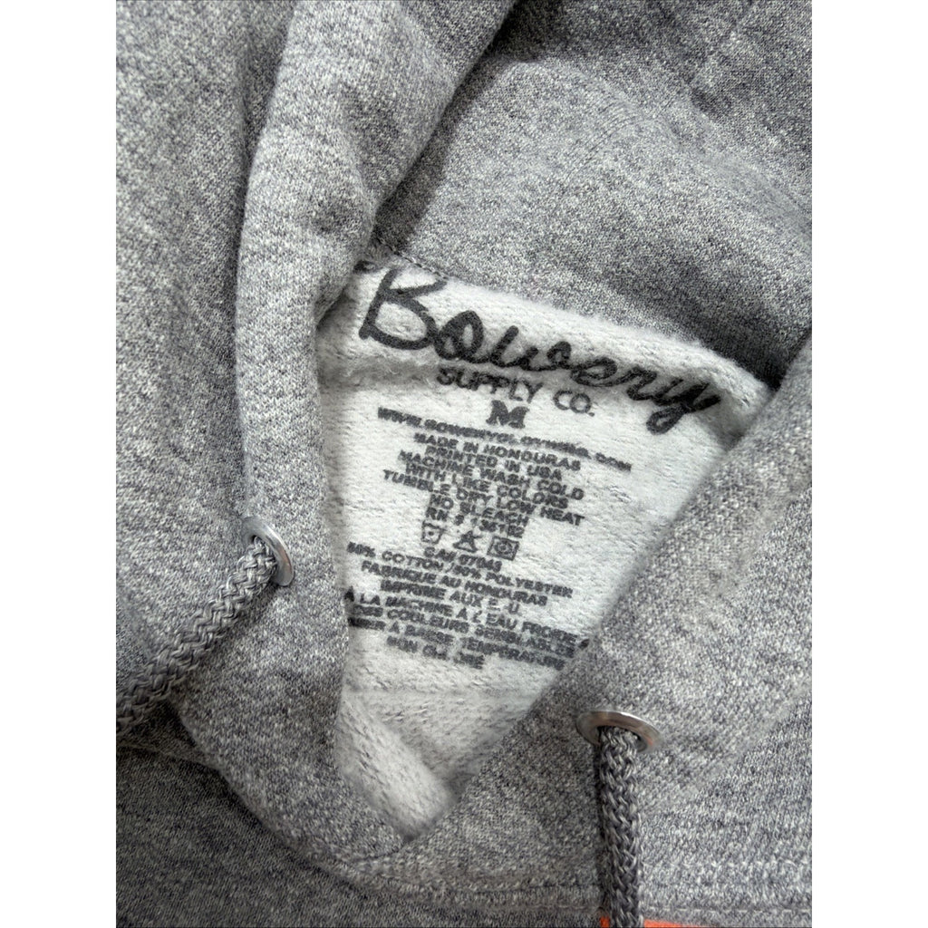 Bowery Tokyo Japan Hoodie Men’s M Gray Long Sleeve Pullover Sweatshirt Graphic