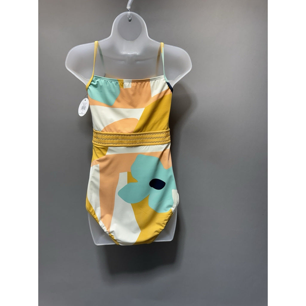 NWT DownEast Campobello Island One Piece Swimsuit M Beachy Bloom Floral Modest
