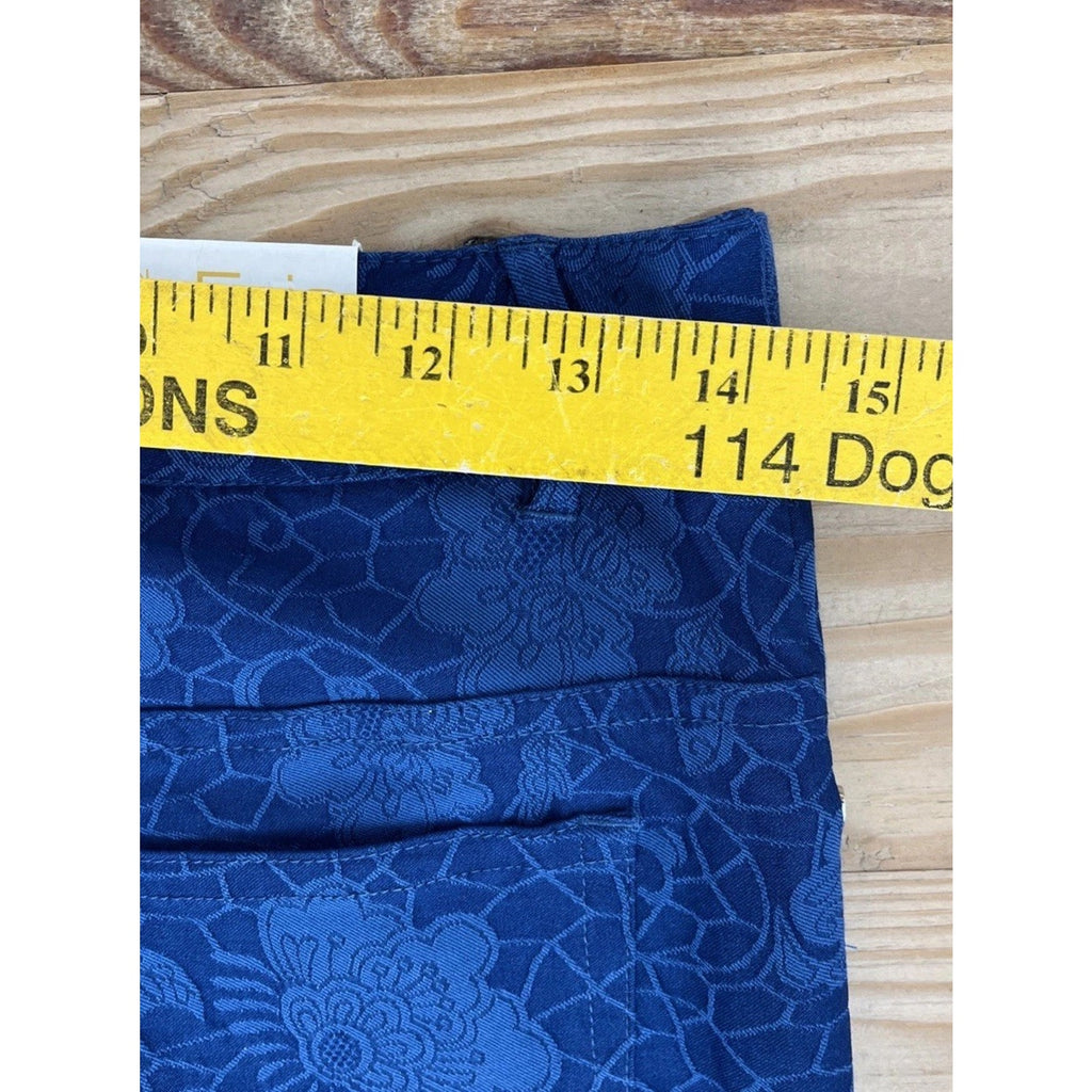 Eric Jenny Jeans Blue Floral Size 4 Tummy Control Mid Rise 5 Pocket NWT!