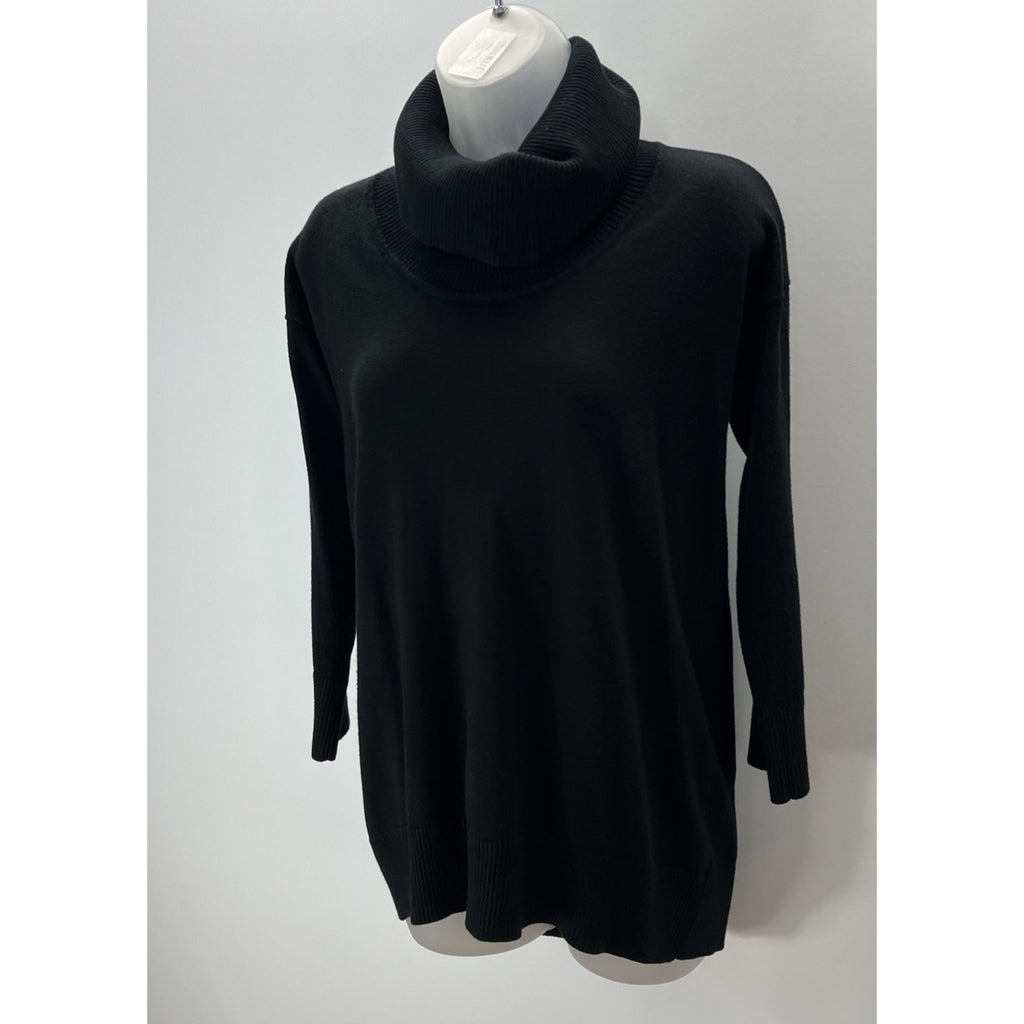 Cable & Gauge women's Size M Black cowl neck sweater