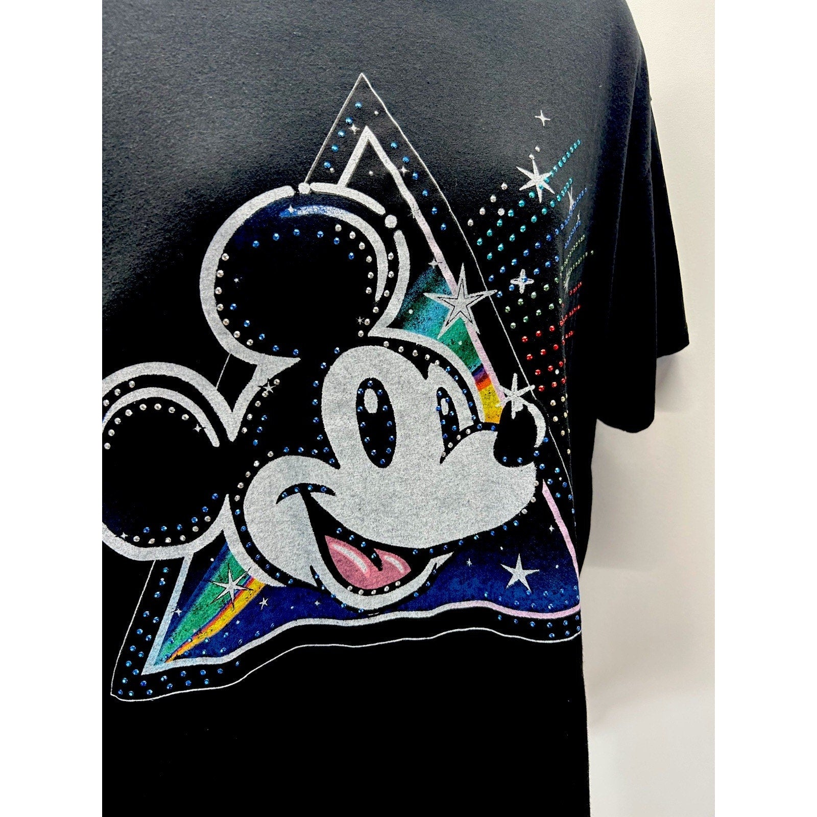 Mickey Mouse Rhinestone T-shirt Disney XL (15/17) Black.