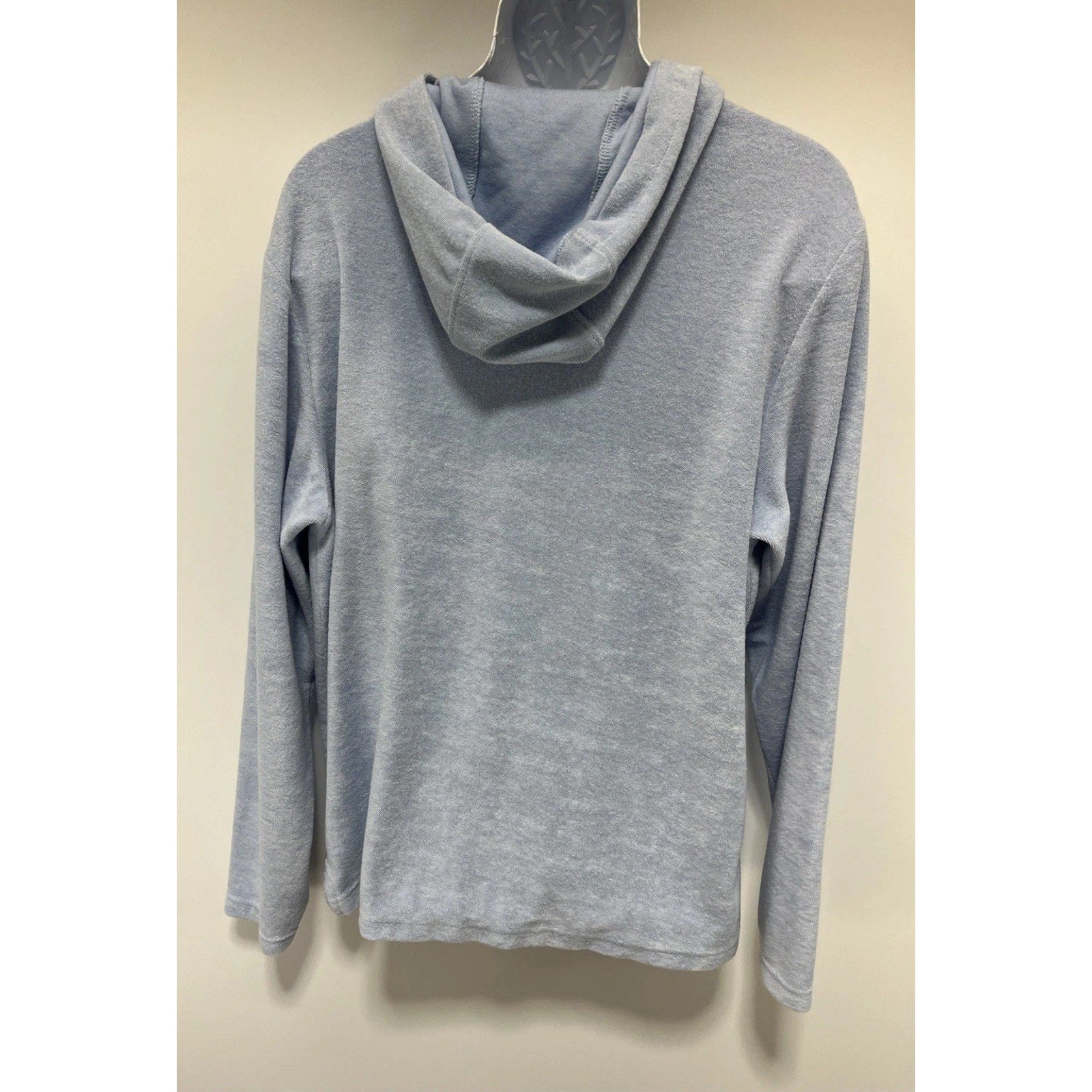 Crown & Ivy Mens M Blue Sub Hoodie Long Sleeve Terry Cloth Pullover