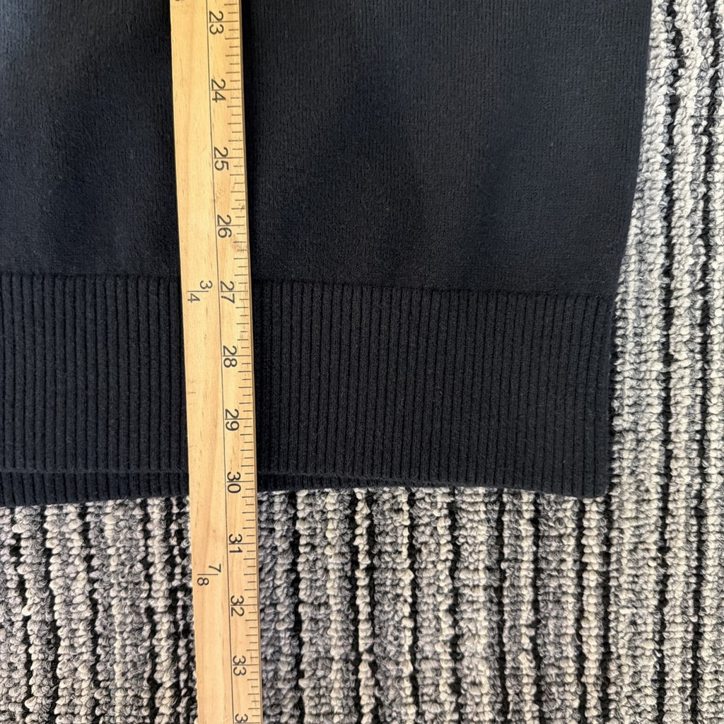 Banana Republic Men’s XL Tall Cotton Cashmere 1/4 Button Mock Black Sweater