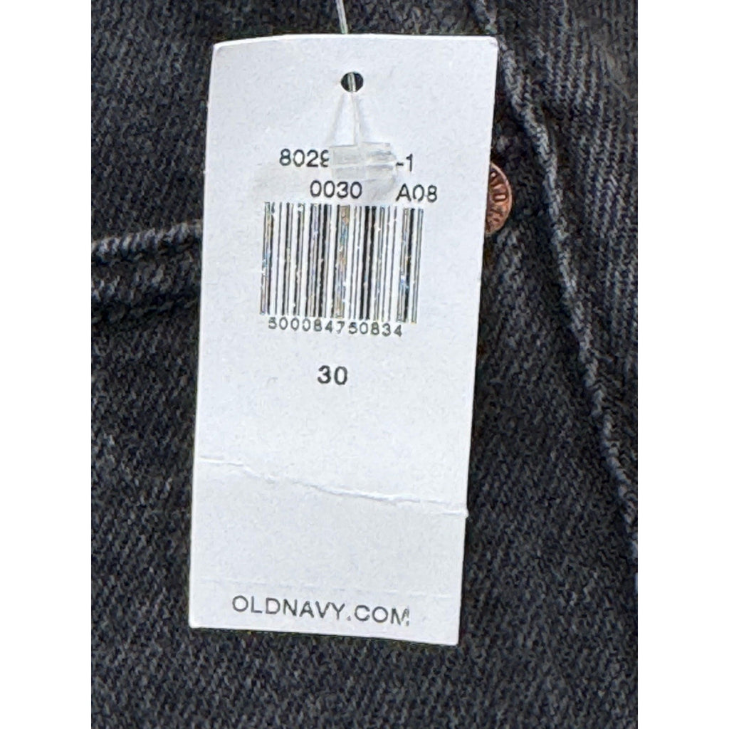Old Navy Sky Hi A Line High Rise Shorts Womens Size 30 Black Button Fly Denim