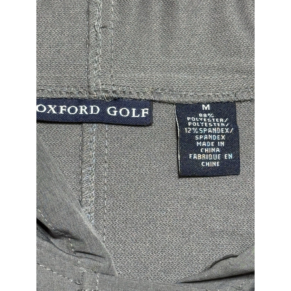Oxford Golf Women’s Hooded Jacket Gray Snap Front Stretch Lightweight Utility M