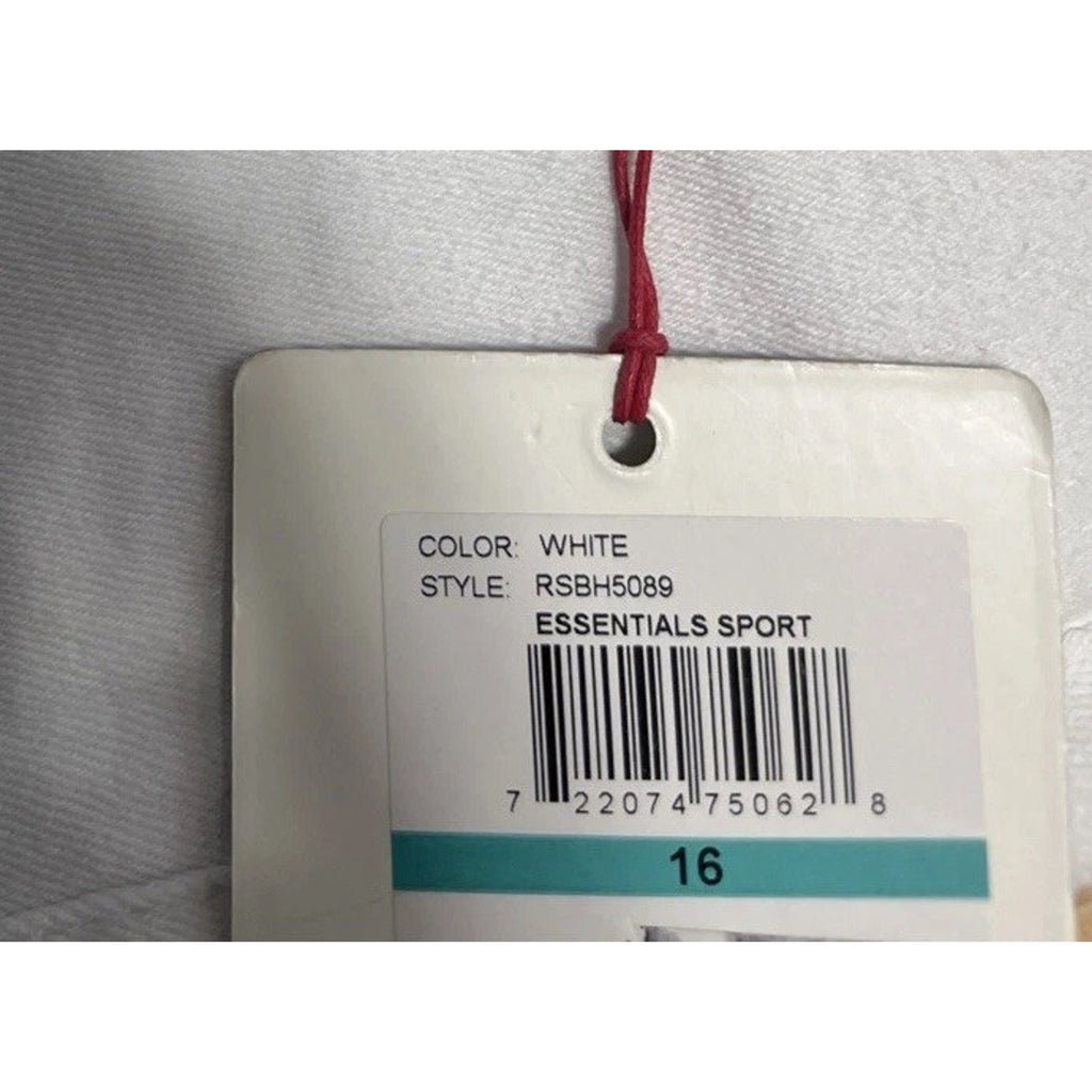 NWT RAFAELLA Curvy Straight Leg White Denim Jeans Lift Trim Comfort Size 16