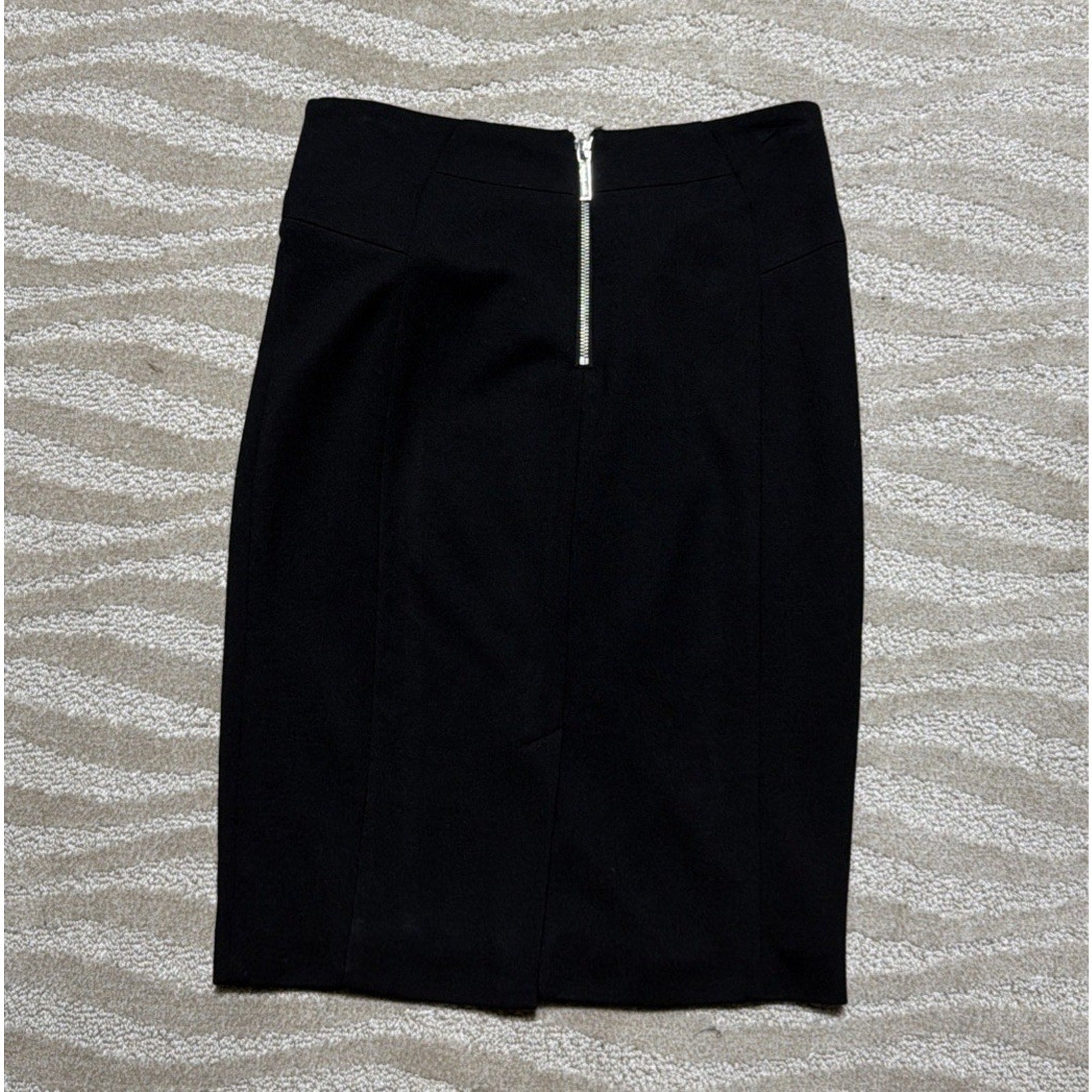 Michael Michael Kors Skirt Ponte Knit Zip Pockets Pencil Career Black Size 8