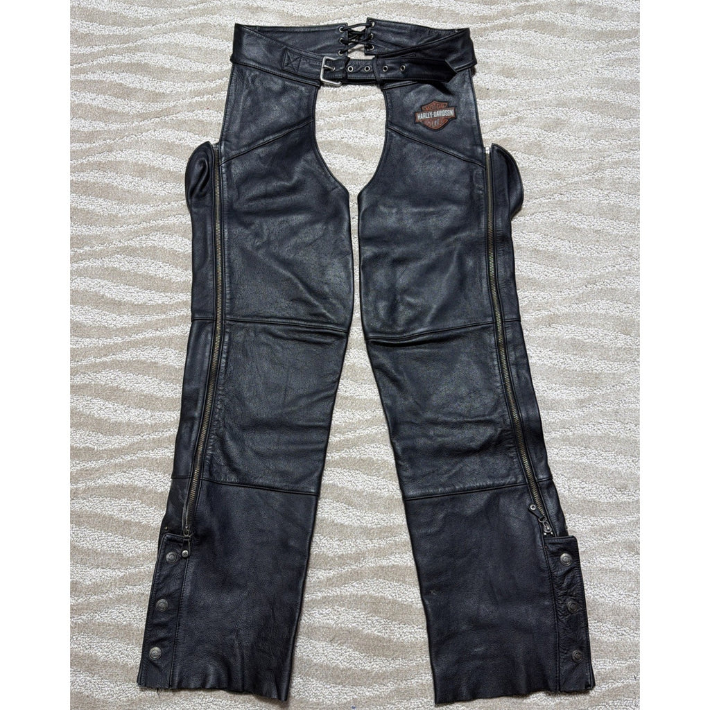 Genuine Leather Harley Davidson Chaps - Mens Large