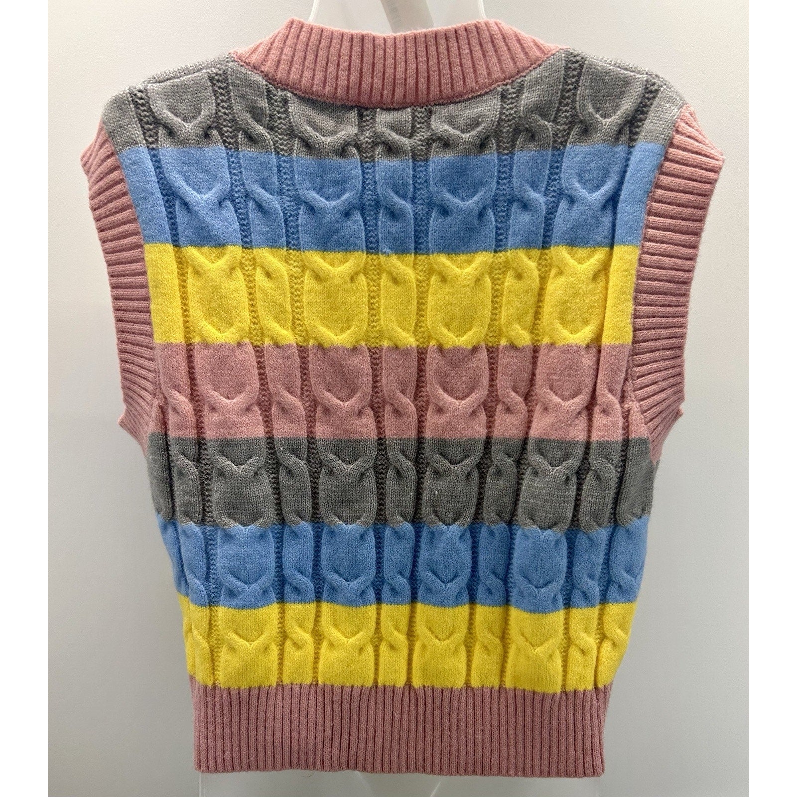 LISTICLE Knit Carnival Lights Stripe Cardigan Sweater Size Small New With Tags