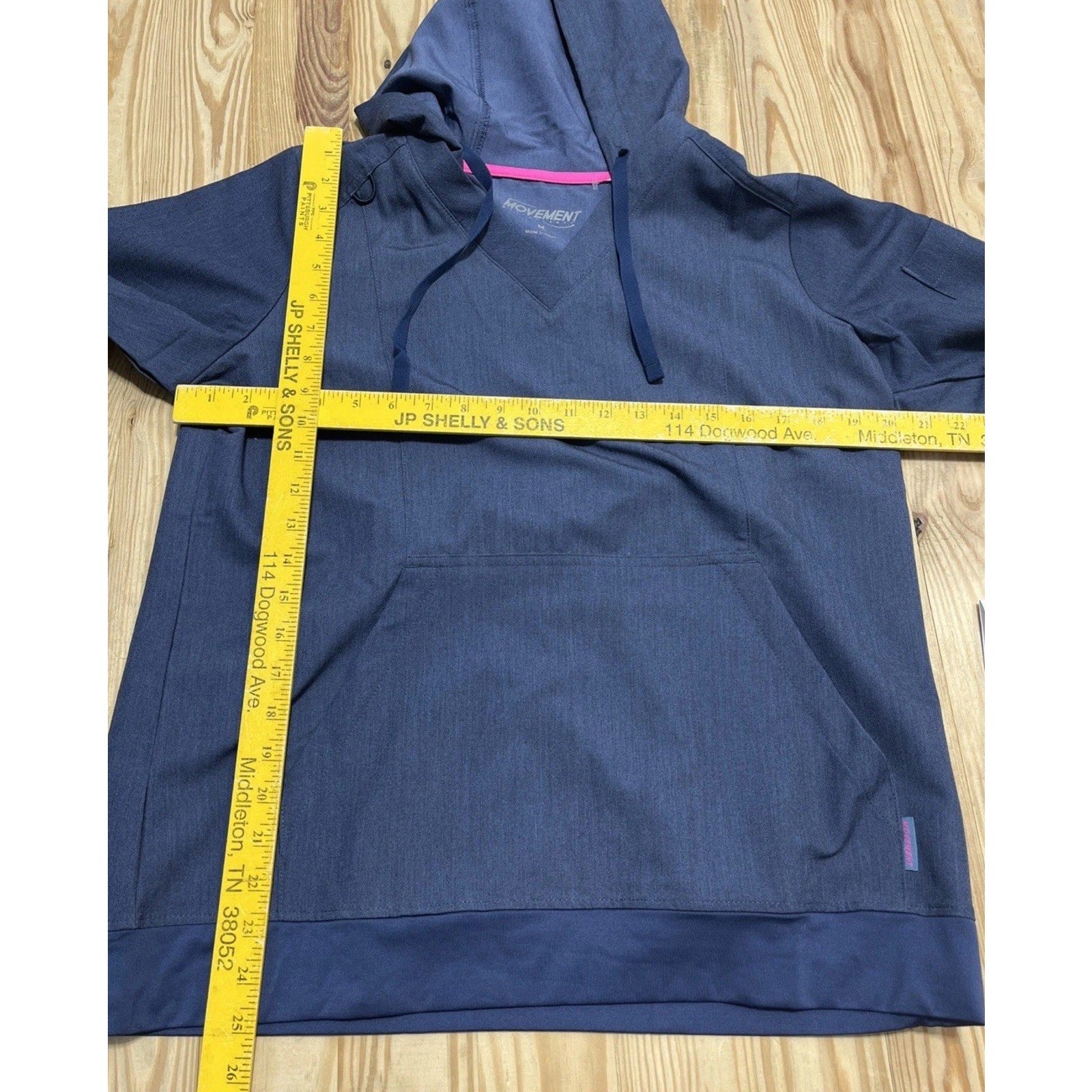 Movement Butter Soft Scrubs Hoodie Indigo Heather Size Medium