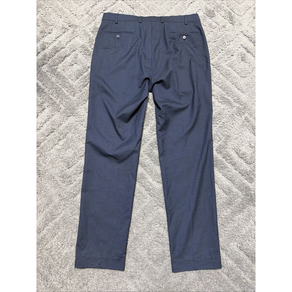 Calvin Klein Mens Slim Fit Tech Performance Solid Pants Navy Blue 36x32 Hem