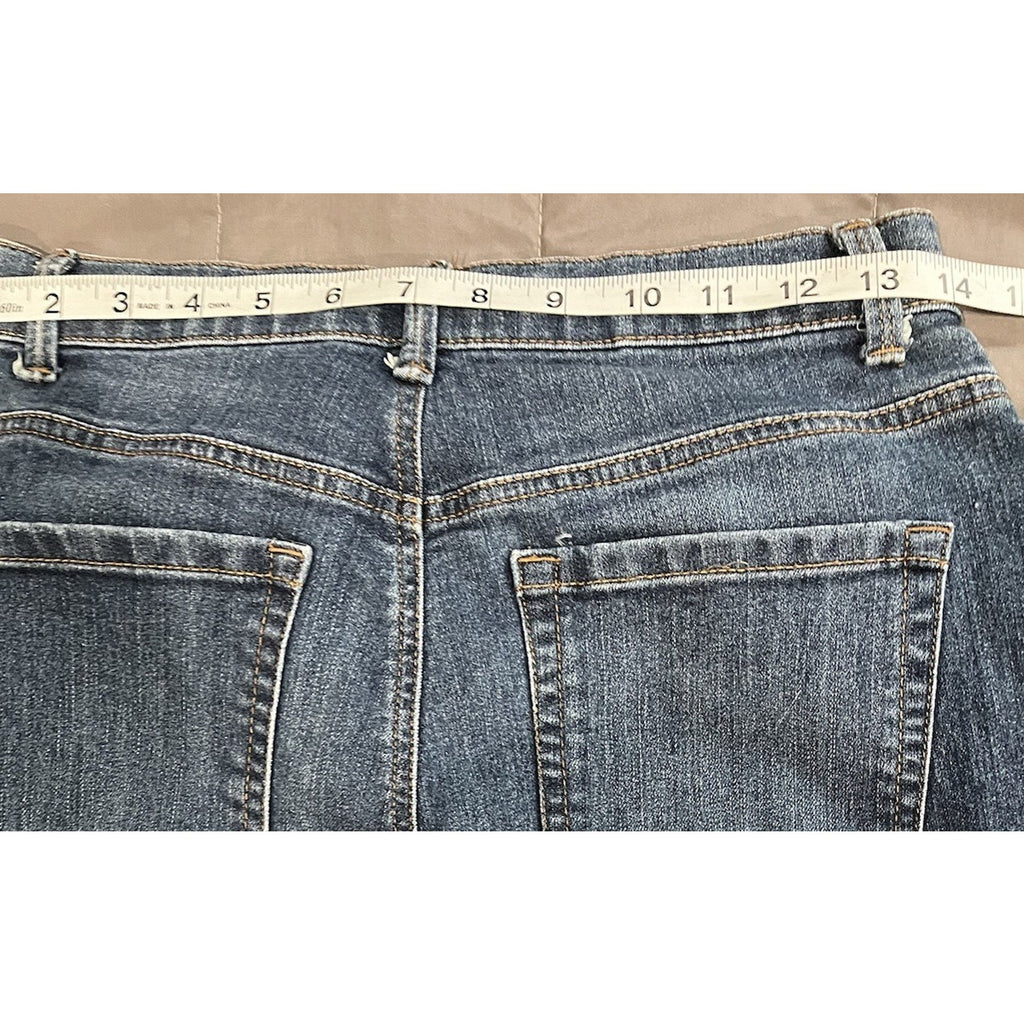 Gloria Vanderbilt Amanda Women's Midrise Distressed Blue Jeans Size 6 28X29 1/2