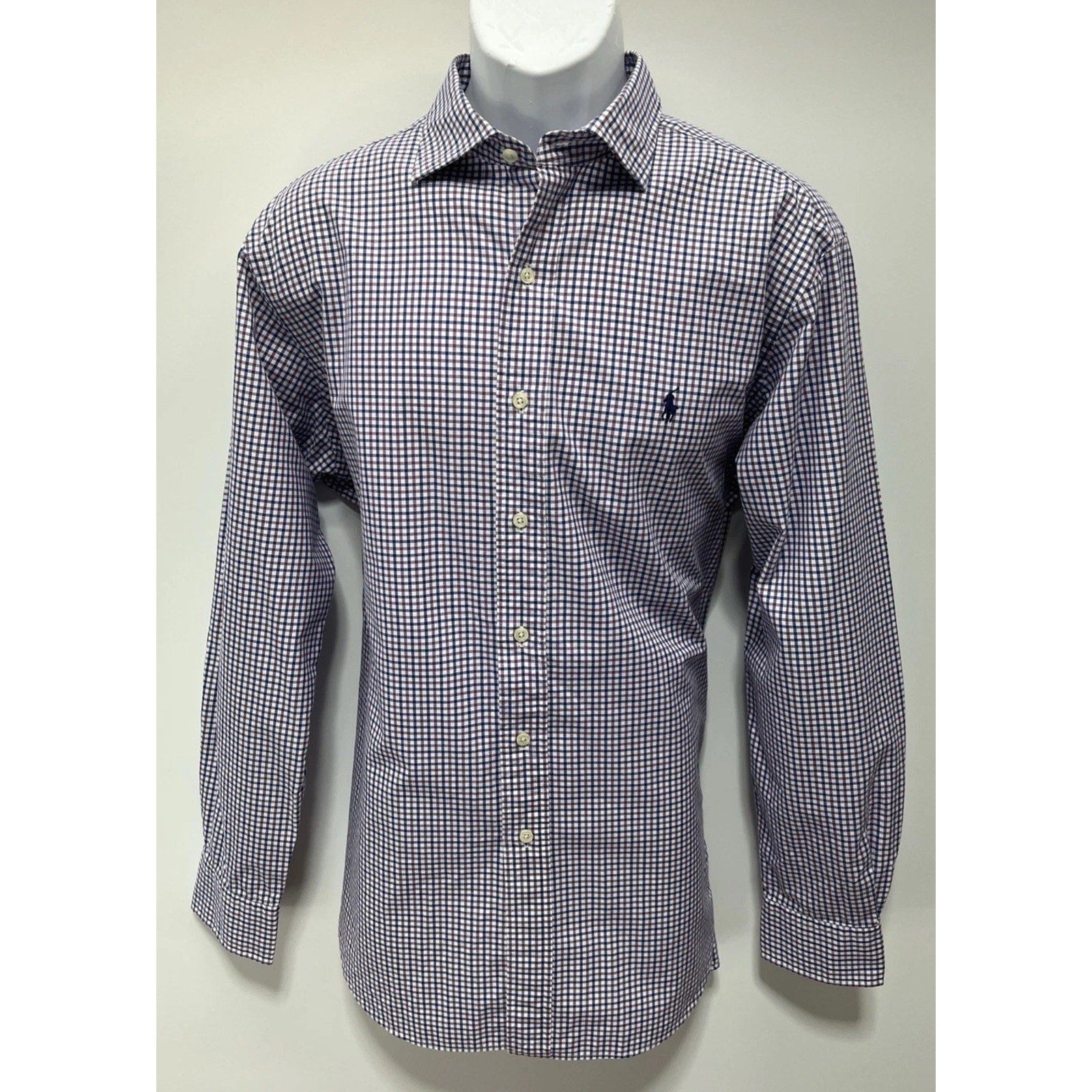 Polo Ralph Lauren LS Shirt Mens Stanton Classic Fit Gingham Button Down L