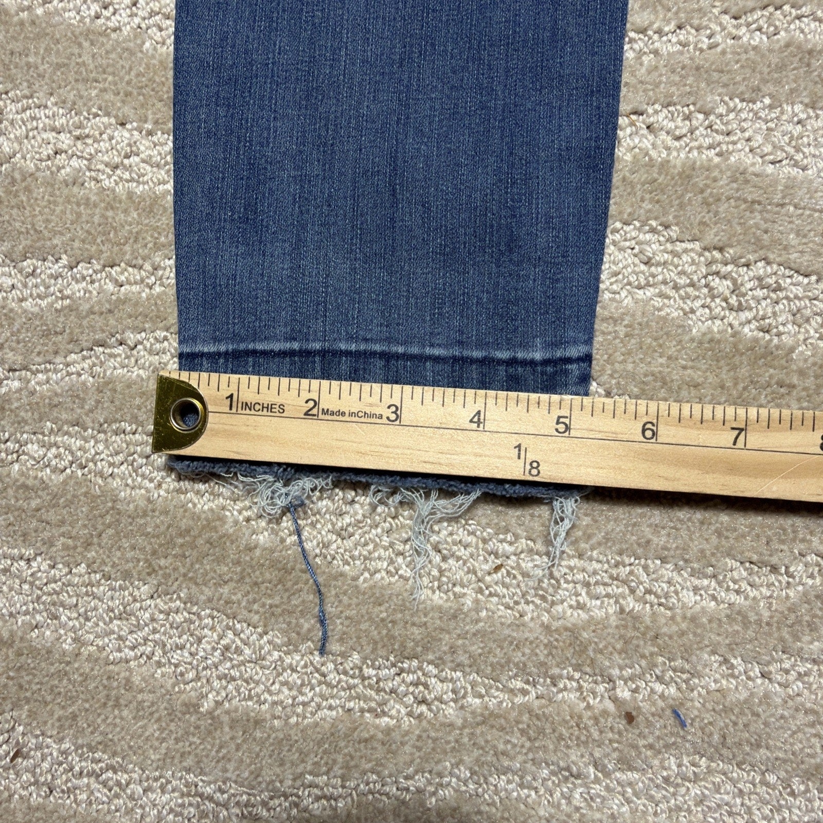 UMGEE Women's 28 Distresssed Released Hem High Rise Skinny Ankle Jeans Stretch