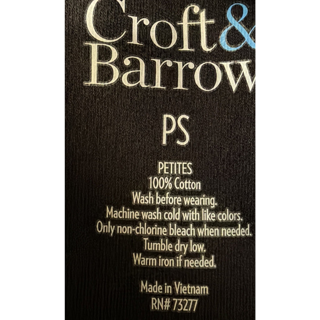 Croft & Barrow Women's Classic Mock Neck Tee long sleeve Petite Small New