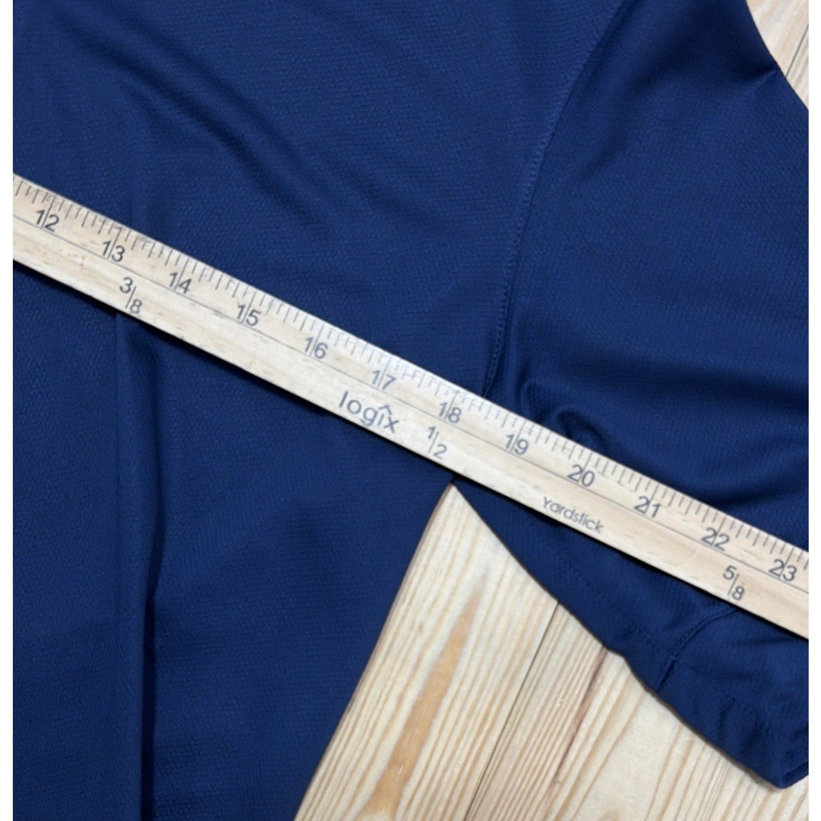 Men's Nike Authentic Team Futbol Soccer Blue Polo Shirt Size L Logo Shield #61