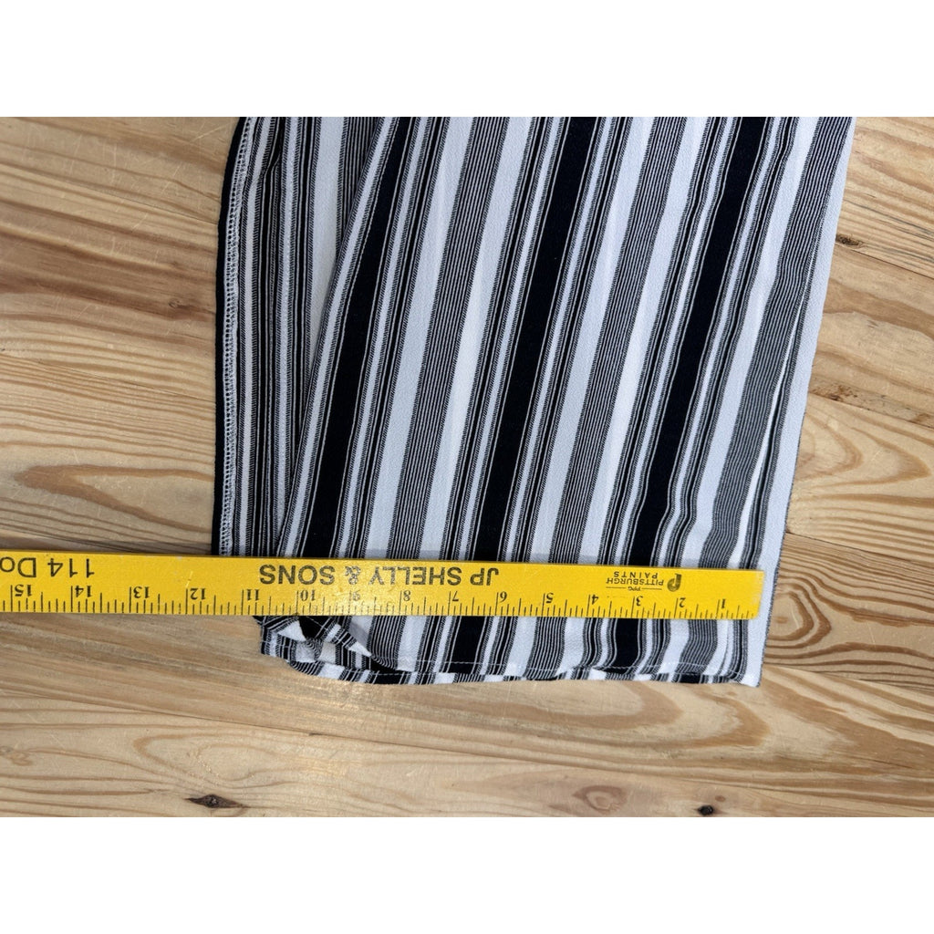 PROMESA Black And White Striped Sleeveless Wide Leg Jumpsuit Women’s Size Small