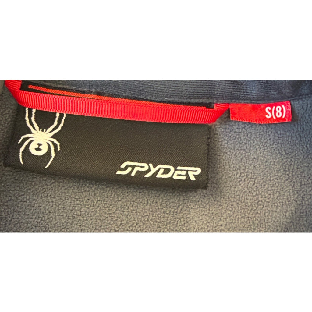 Spyder Boys Youth Skiing Softshell Full Zip Jacket Gray/Red Size Small 8
